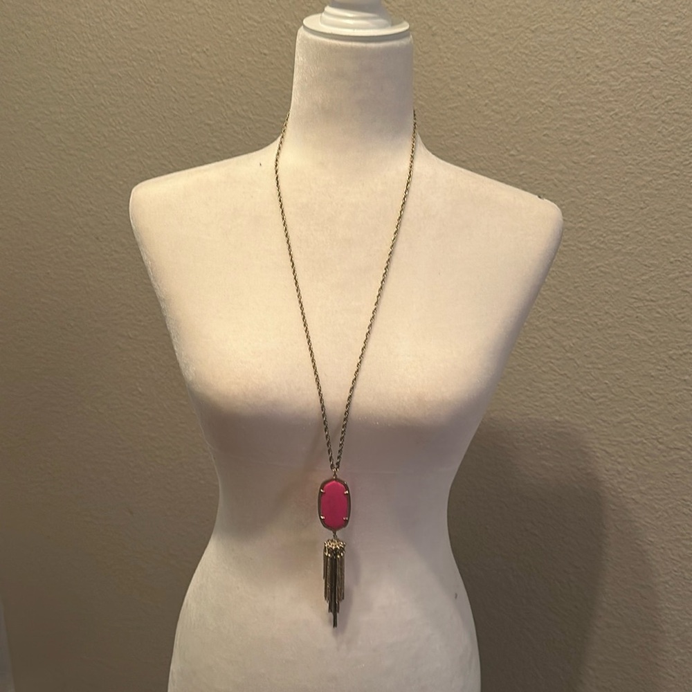 Kendra Scott Hot Pink Rayne Necklace